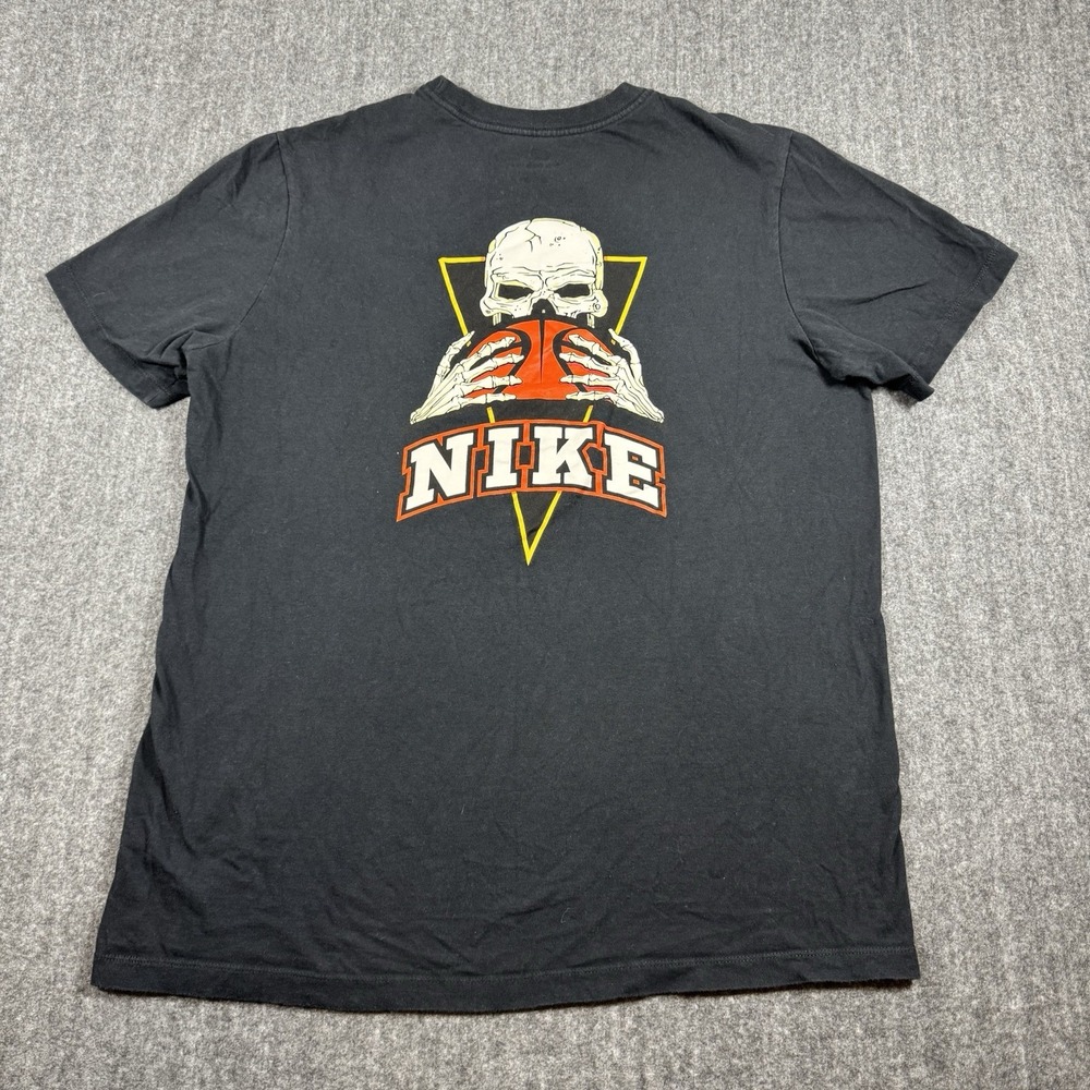 Nike The Nike Tee Men's L Black Basketball Skull Graphic T-Shirt Swoosh